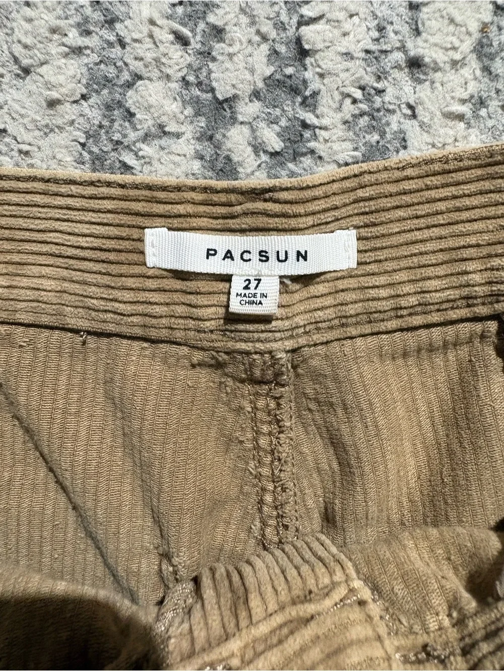 Pacsun tan corduroy cargo wide shorts size 27